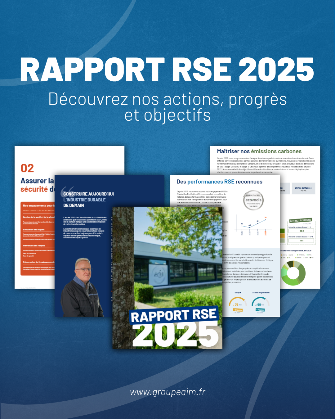 Post LinkedIn — Rapport RSE 2025 Groupe AIM