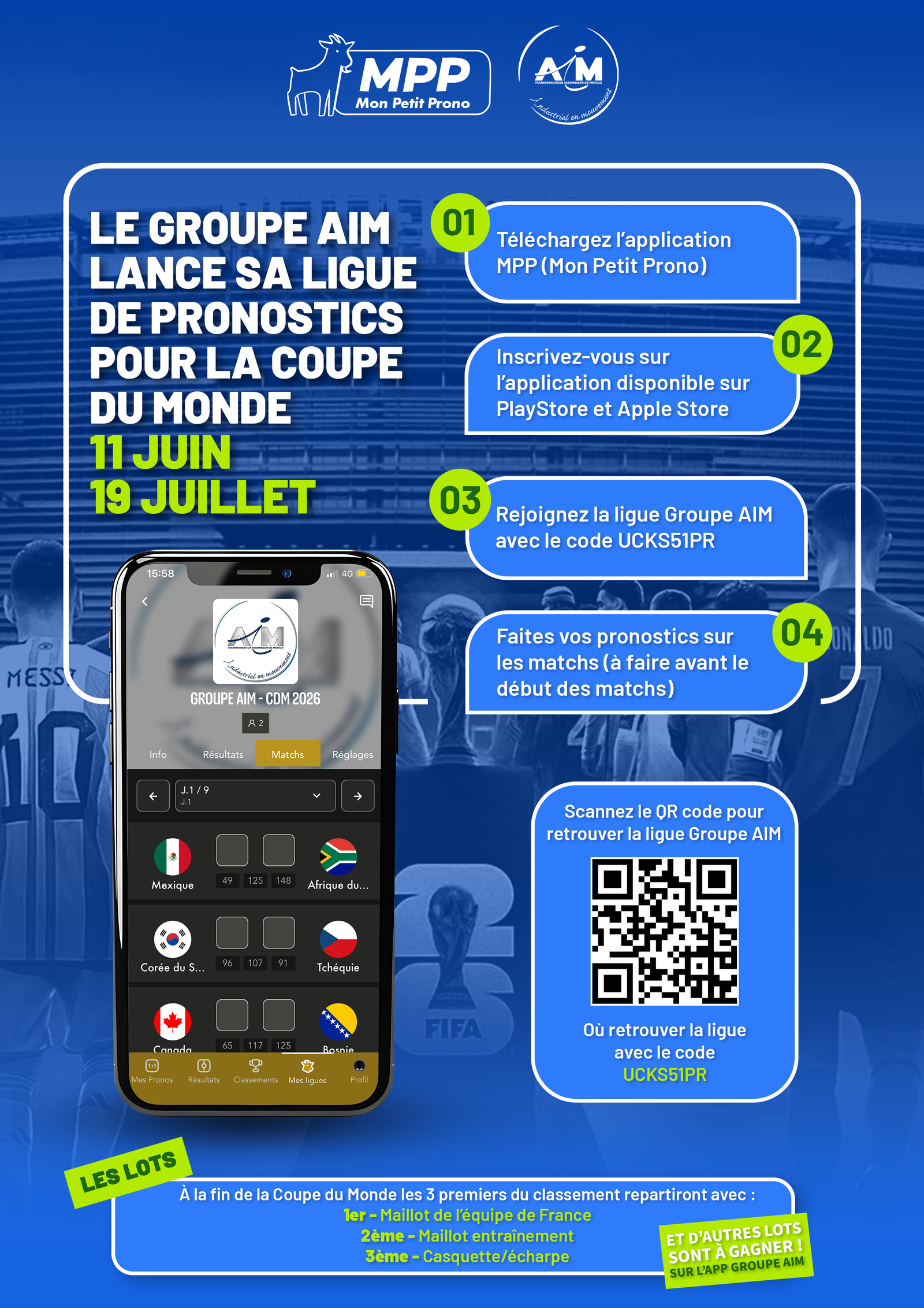 Affiche de l'événement Coupe du Monde 2026 — format portrait